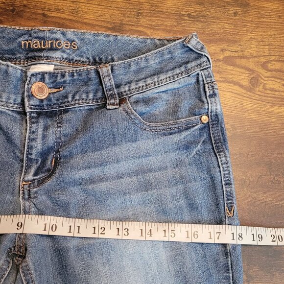 Maurices Jeans Women 6 S Mia Straight Leg Low Rise Medium Light Wash Stretch - Picture 8 of 12